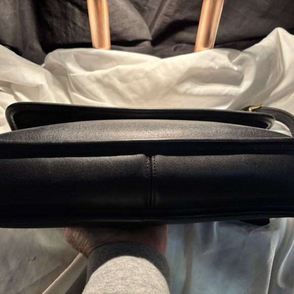 Vintage Coach Willis Shoulder Bag – Black Glove-Tanned Leather –Free Shipping - Picture 10 of 15